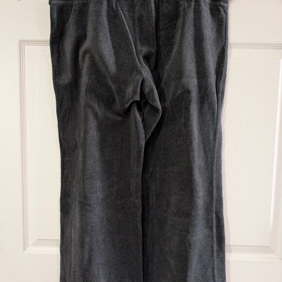 New York & Company Women's Velour Pants Gray, Size XL Petite, Cotton Blend Soft - Picture 5 of 13